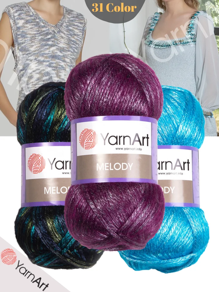 YarnArt Melody Wool  Yarn - 31 Color Options - 230 Meters (100gr) - Acrylic - Polyamide - Blouse - Scarf - Shawl - Cardigan - Sweater -Vests -