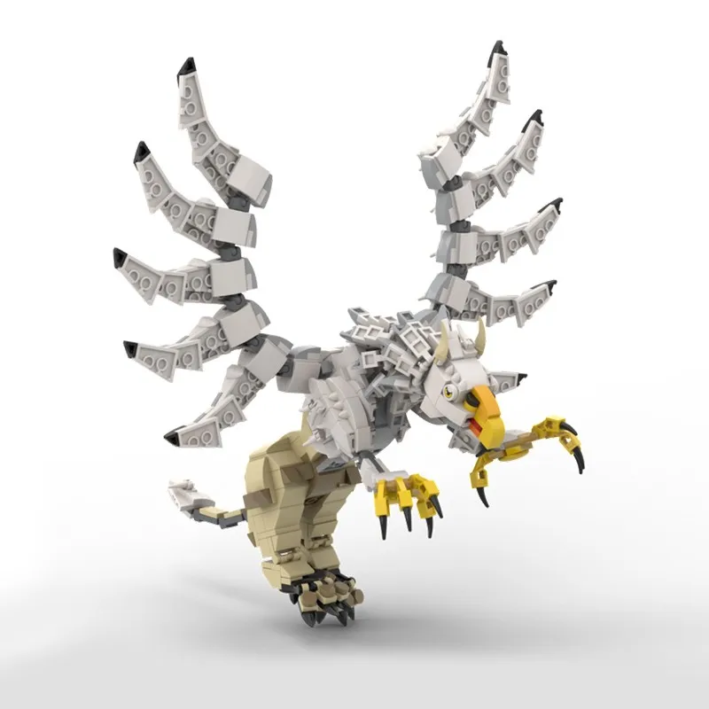 Bricklink Ideas Norse Mythology Series Devourer of the Sun Fenrir Giant Wolf and Gryphon Griffin Building Blocks Kid Toys Gift