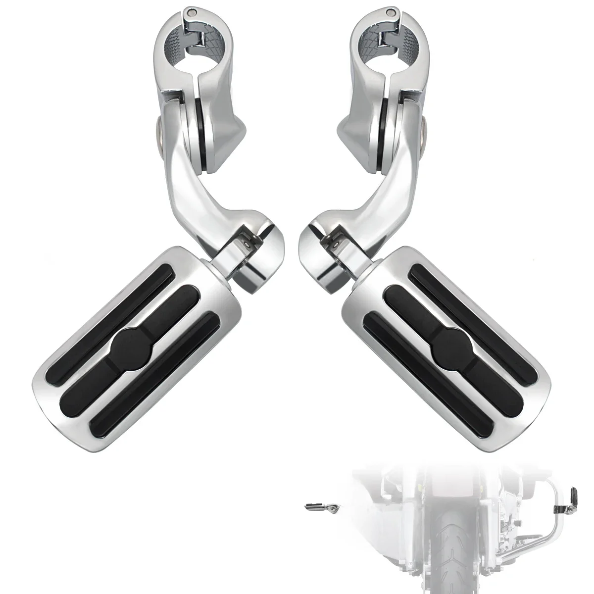 1.25 "kolce drogowe regulowany podnóżek krótki dla Harley Touring Road King Road Glide Electra Glide przemieszczanie się po ulicy Sportster Softail — zdjęcie 2