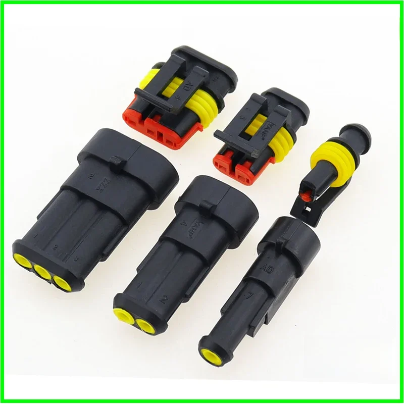 Connecteur de fil électrique automobile, 2 jeux de 5 jeux, étanche, 1/2/3/4/5/6 broches, joint de voie, Quad Bike 12A IP68, bornes de prise pour camion et voiture