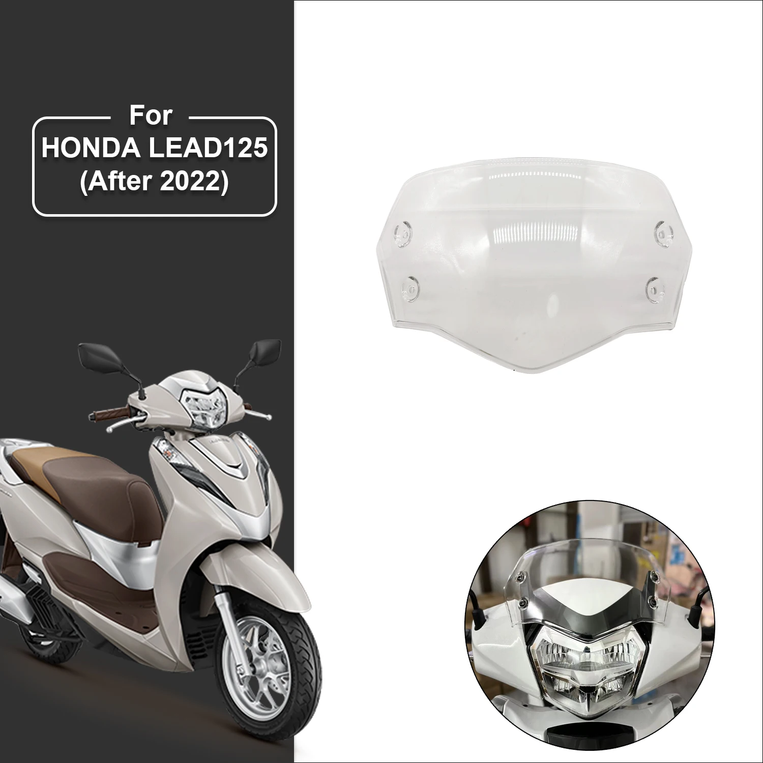 

For HONDA LEAD125 Windshield LEAD125 Accessories Motorcycle Accessories lead 125 2022 2023