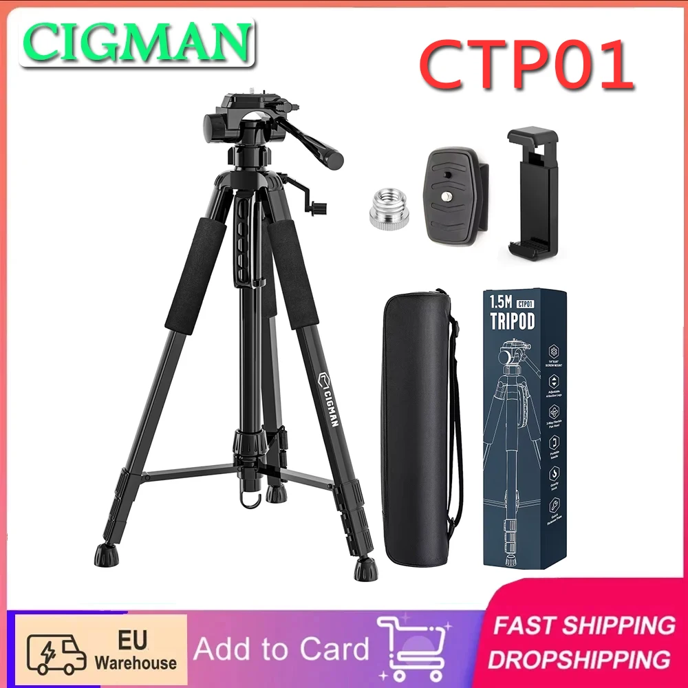 Cigman Ctp01 Piastra a sgancio rapido per treppiede con livello laser da 1,5 M/59 pollici con montaggio a vite da 1/4' e dado adattatore Unf da 5/8'