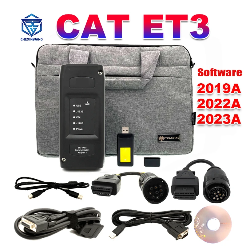 

CAT ET3 Adapter 2023A 2022A 2019A Wifi Wireless for Truck Diagnostic Tool ET3 Heavy Duty Scanner CAT3 Communication J1939