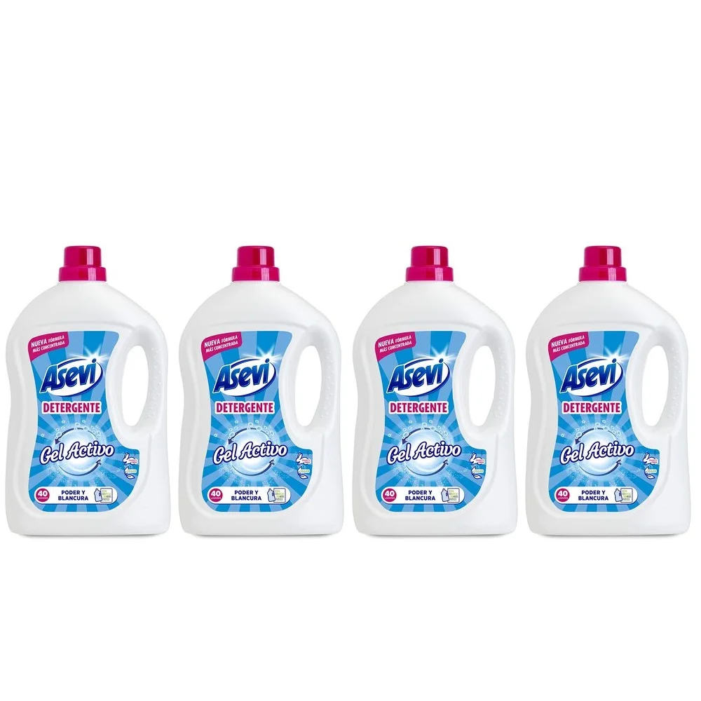 ASEVI active Gel detergent 40 doses, 4 Total Pack 160 washes, most coolness detergent on the market, liquid detergent, washing machine detergent