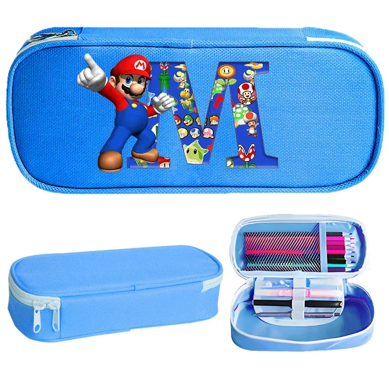 Super Mario Feder mäppchen für Studenten Anime Cartoon Brief gedruckt Stift Box Jungen Mädchen