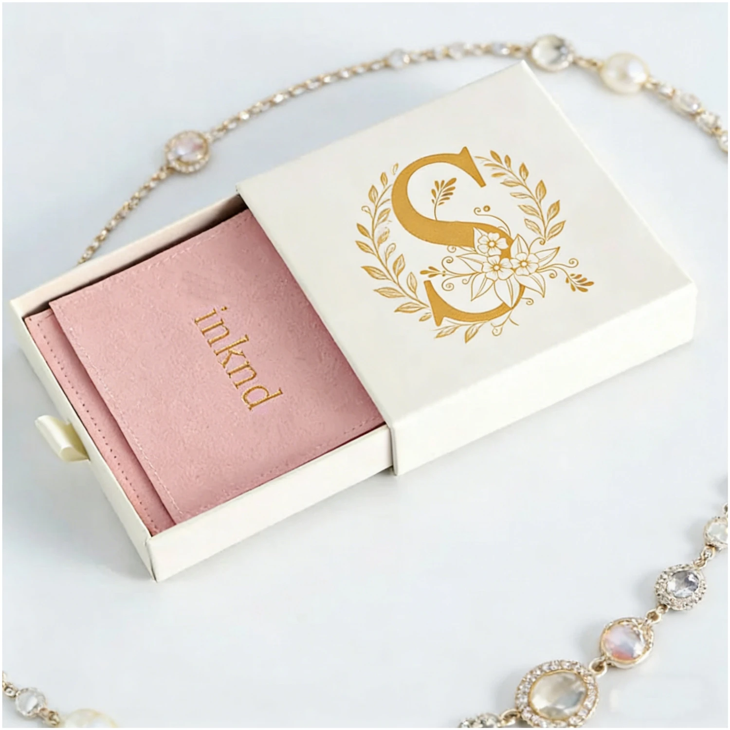 

20pcs Personalized Jewelry Box & Bag Set with Custom Printed Logo – Perfect for Gifting