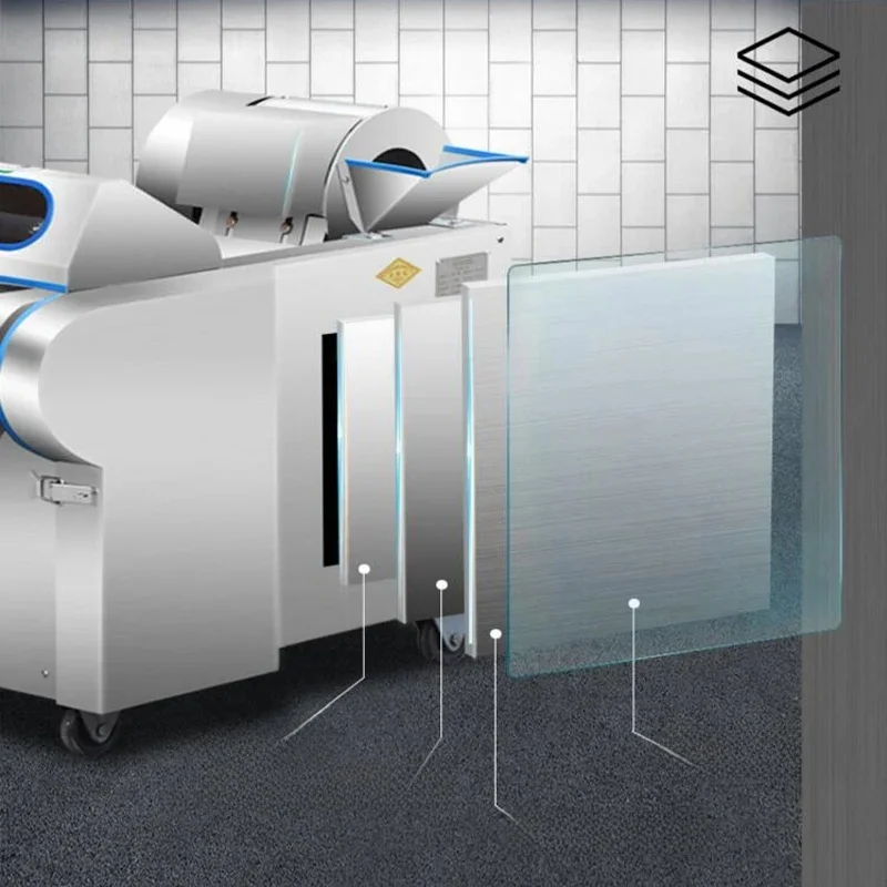 Commercial Vegetable Cutting Machine Electric Multifunction Slicer Shredder Automatic Kitchen Canteen Dicing Machine