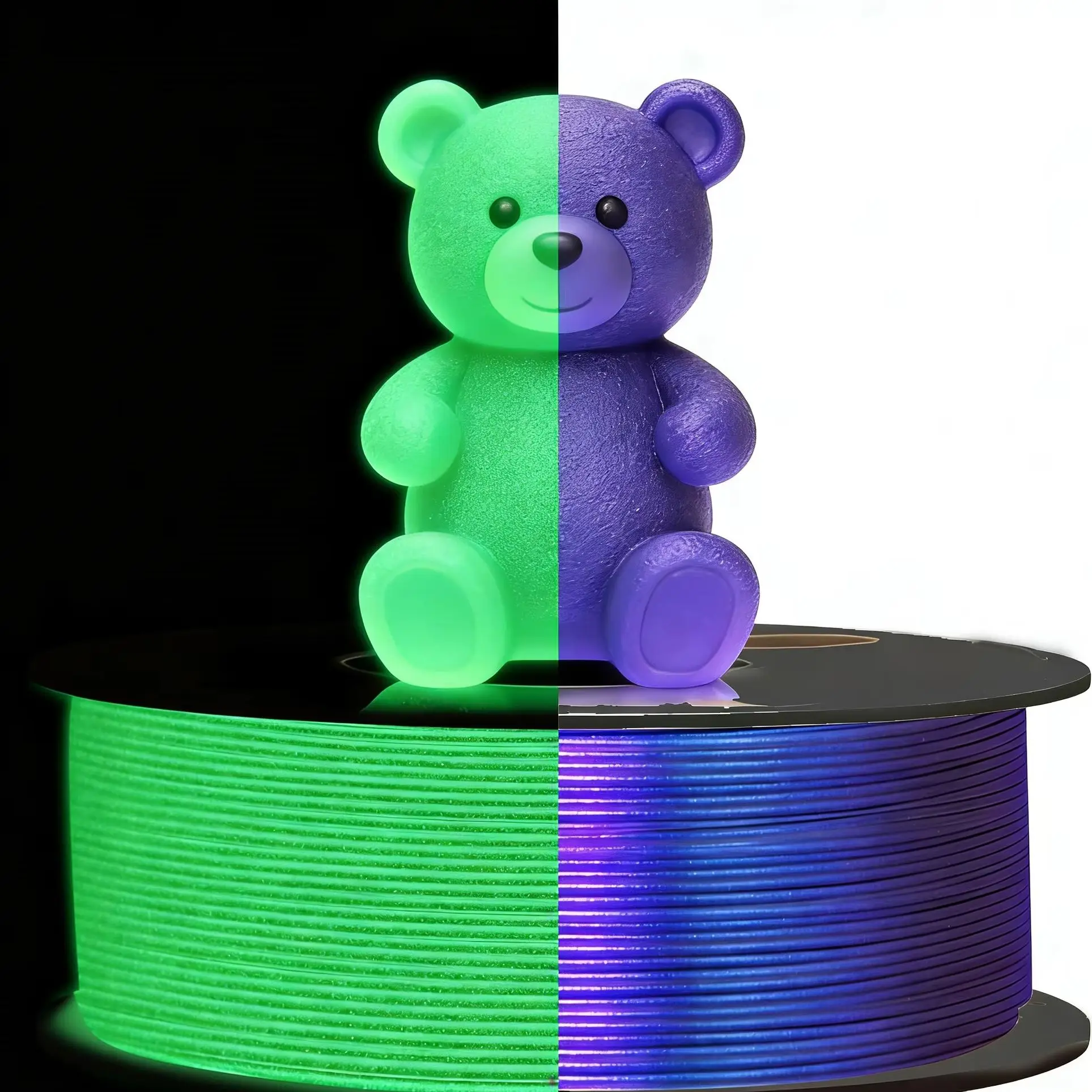 

Филамент для 3D-принтера Chameleon PLA с эффектом смены цвета, диаметр 1,75 мм, меняет цвет при изменении света и угла, катушка 250 г/500 г
