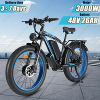 PHILODO H8 Electric Off-Road Bicycle 3000W Powerful Motor 48V 26AH Lithium Battery Fat Tires Electric Bike Hydraulic Brake Ebike