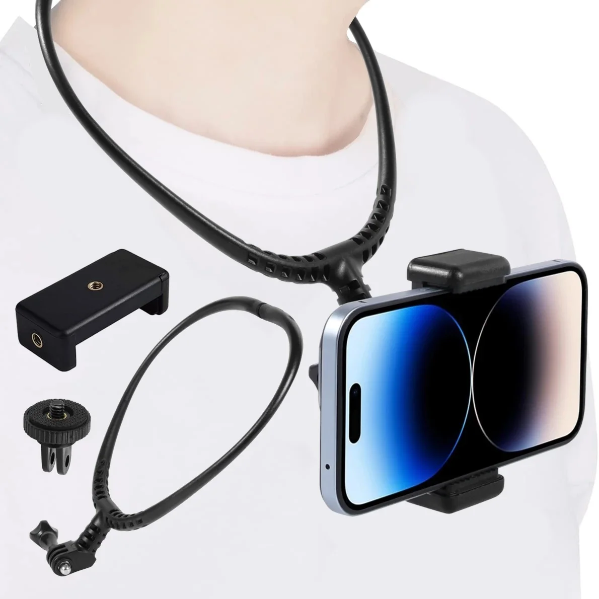 Uchwyt na szyję do telefonu GoPro Hero 11 10 9 Insta360 X3 DJI Osmo Kamera akcji Pasek przeciwwstrząsowy do akcesoriów GoPro — zdjęcie 2