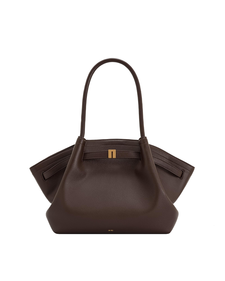 JW PEI Women's Hana Medium Faux Suede Tote Bag Handheld large capacity Vegan Leather