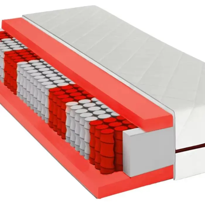 Colchón de muelles de bolsillo duro medio de doble cara, 90x200, 120x200, 140x200, 160x200, Materazzi