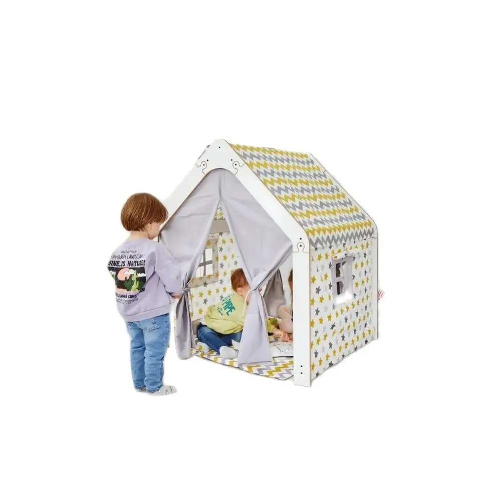 Tente de jeu pour enfants de 0 à 6 ans, facile à installer, Portable, blanc-jaune, jouet pour filles et garçons, activité de jardin