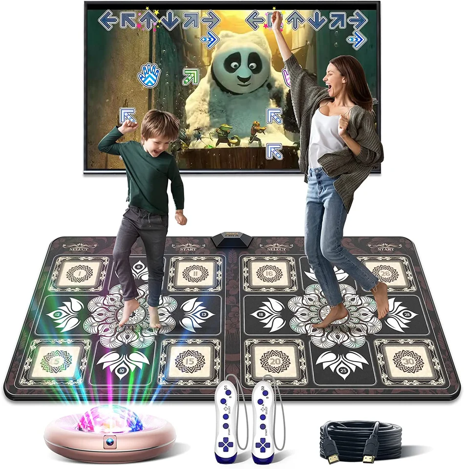 Alfombra de baile Qumcou para niños de 3 a 12 años con luces LED, 6 modos de juego | Bodega