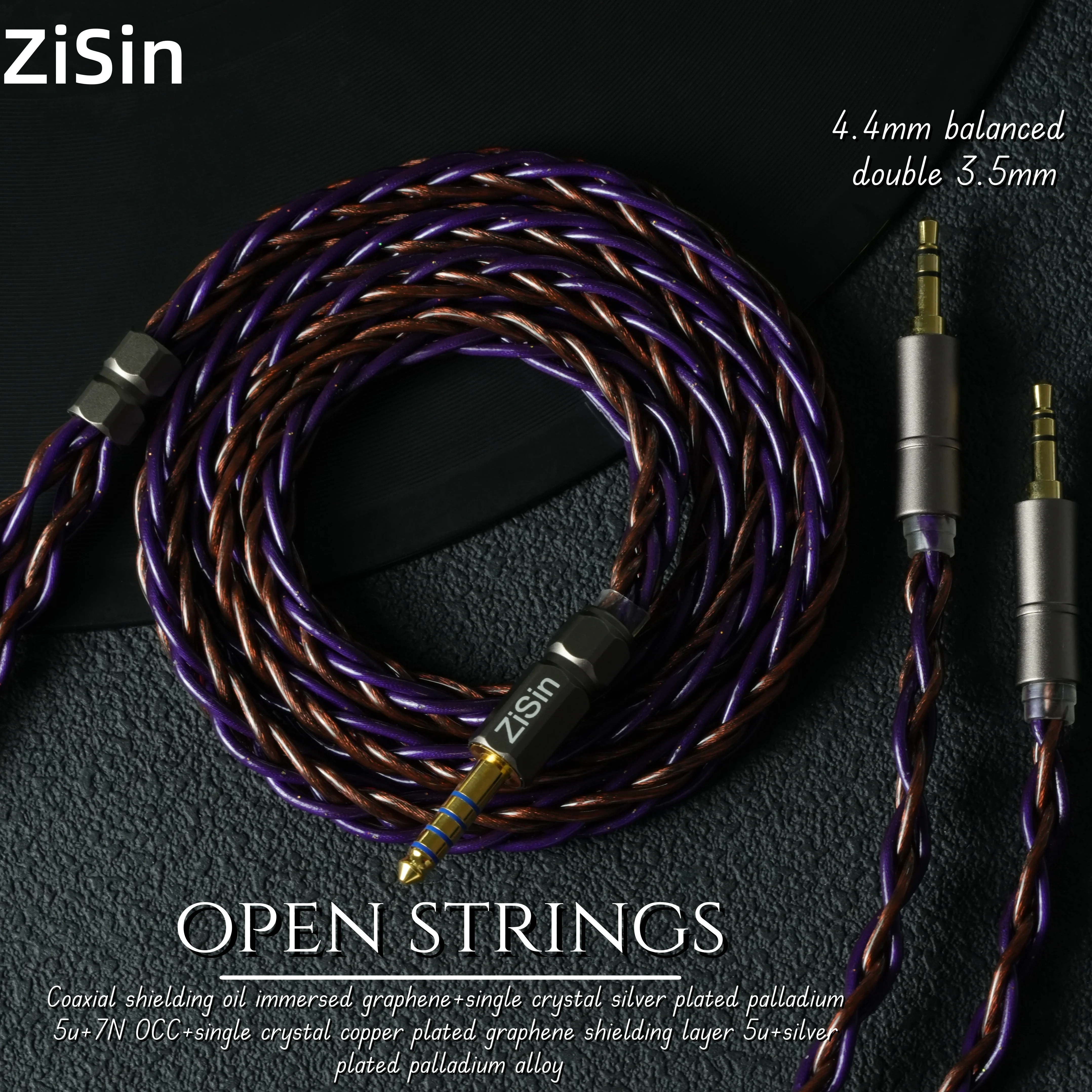 

ZiSin-337 High-Resolution Anti-Interference IEM Adapter for Hifiman SUNDARA, Ananda and HE400SE, 4.4mm to Dual 3.5mm