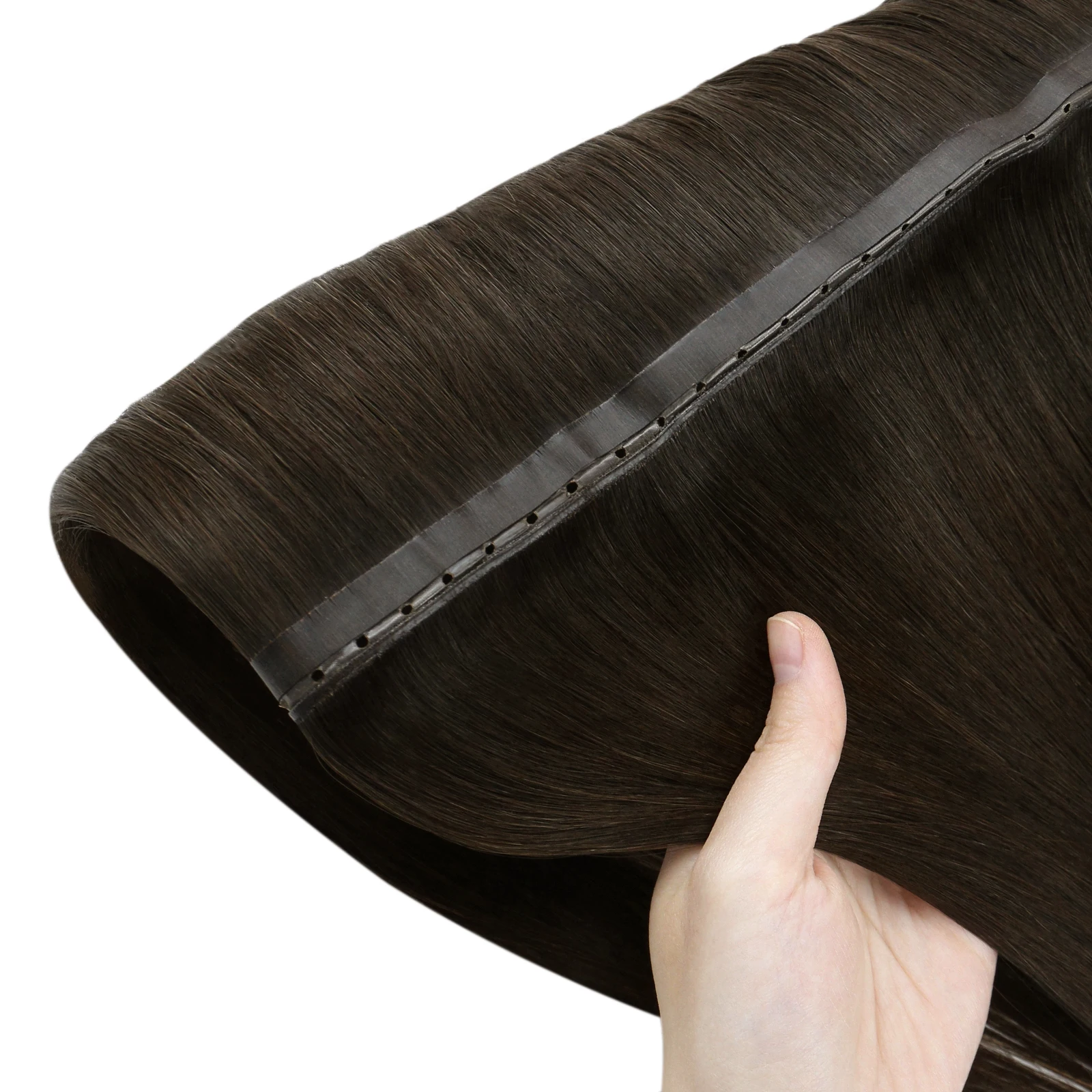 [novitA]-extension-per-capelli-ugeat-butterfly-weft-con-microperline-genius-weft-in-vero-capello-umano-extension-con-fori-in-pu-capelli-setosi-100g