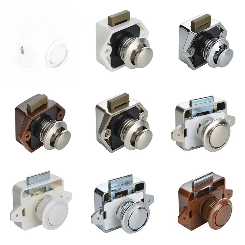 KAK 20 stuks RV Lock Push Lock voor Camper Auto RV Jacht Push Sloten Meubels Kast Deurslot Hardware Kind Veiligheid Ladeslot - afbeelding 2