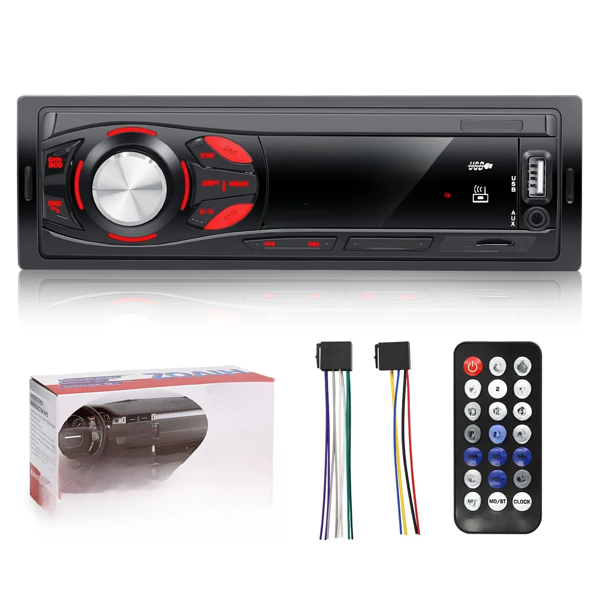 Vihoz rádio de carro áudio 1 din bluetooth estéreo mãos-livres chamando mp3 player receptor fm com
