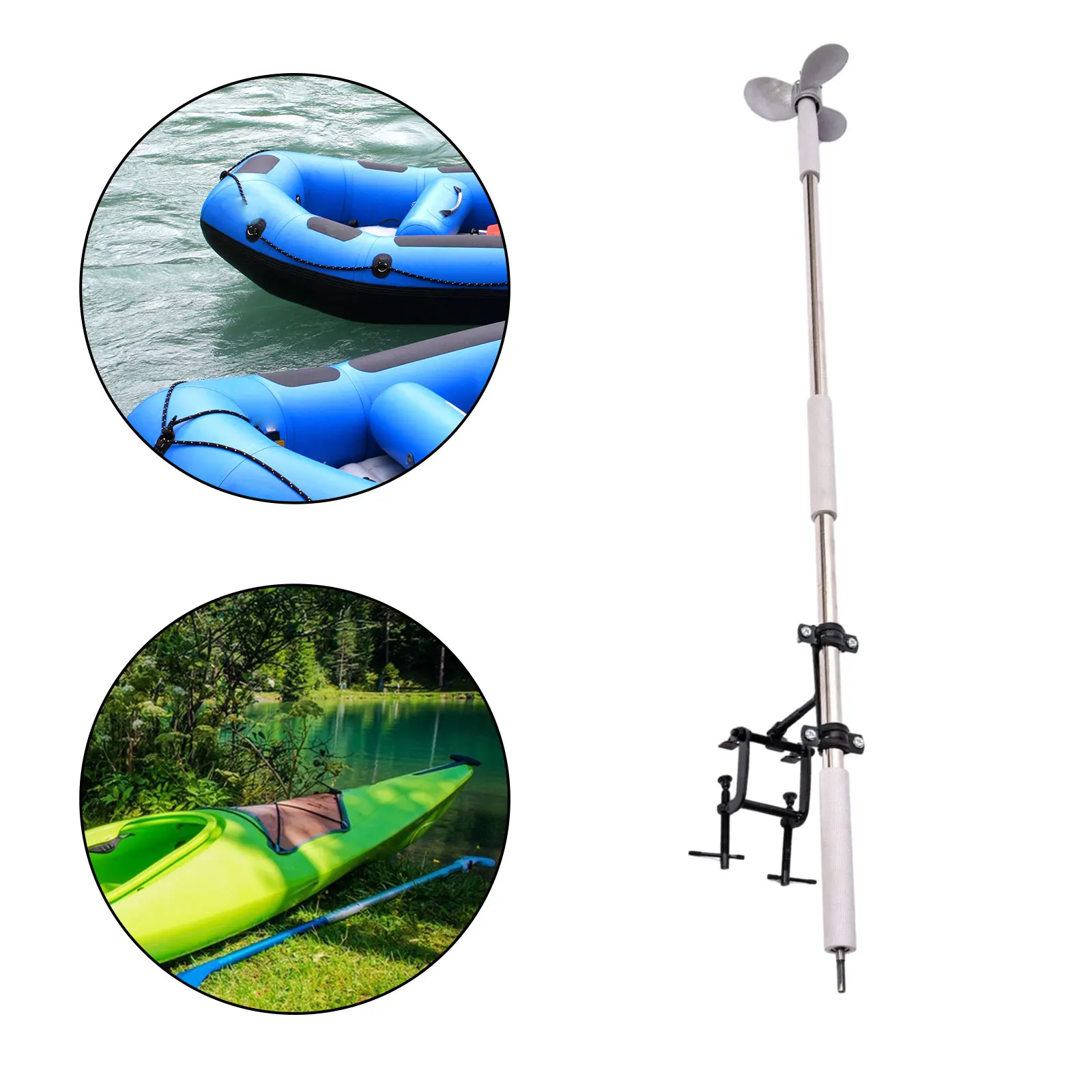 Elektrischer Bohrpropeller-Antrieb für Kajak-Aufsatz, aufblasbares Ponton-Kanu, Trolling-Motor mit Halterung
