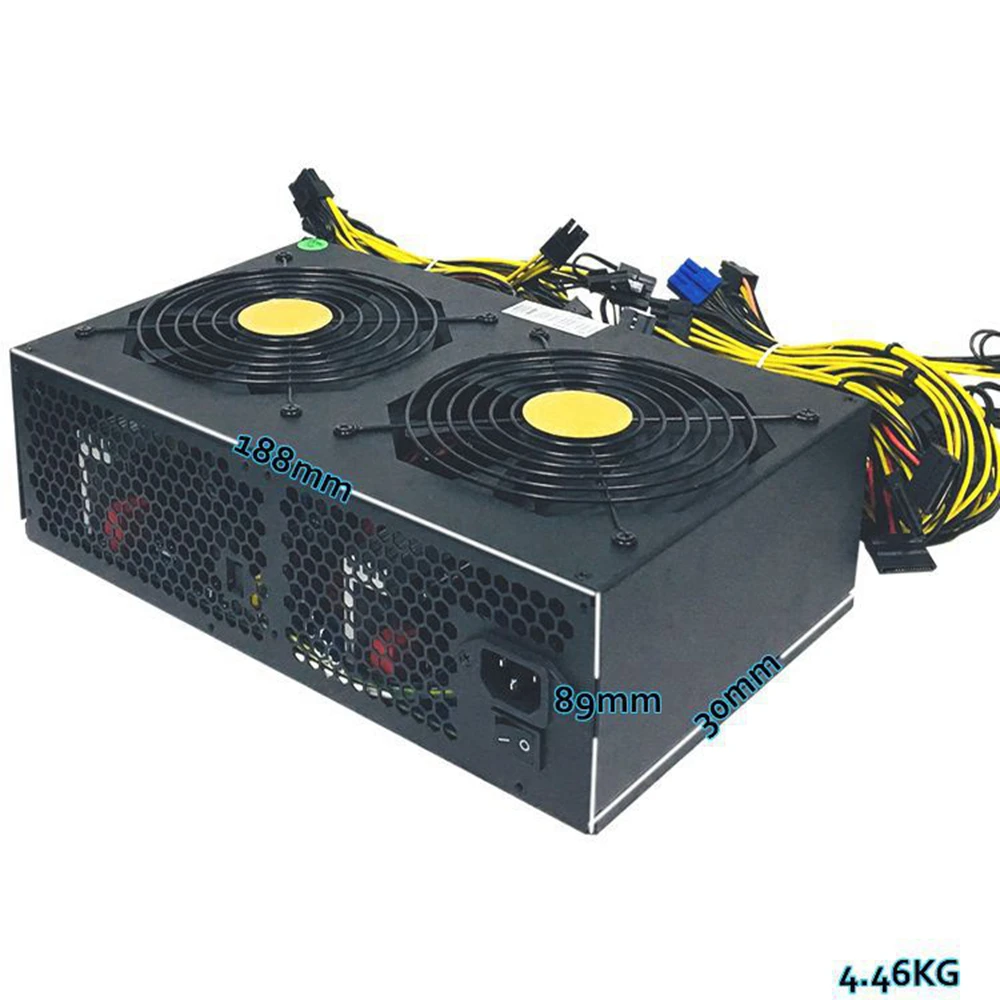 3600W Power Supply For 12GPU Mining ATX PSU ETH/Bitcoin Miners 180-240V  PSU