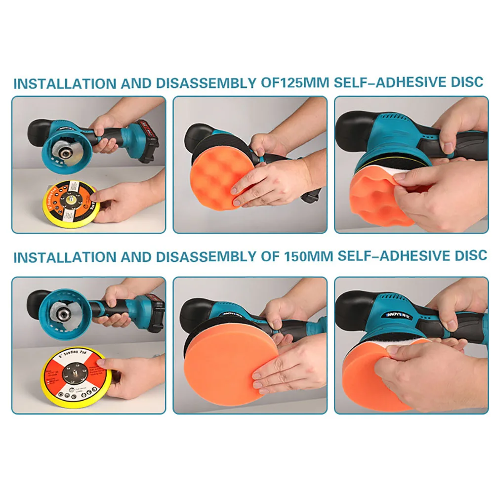 21V 380W Cordless Car 6 Gears Lithium Electric Polishing wating Machine For Repairing scars Wireless Sander Polish