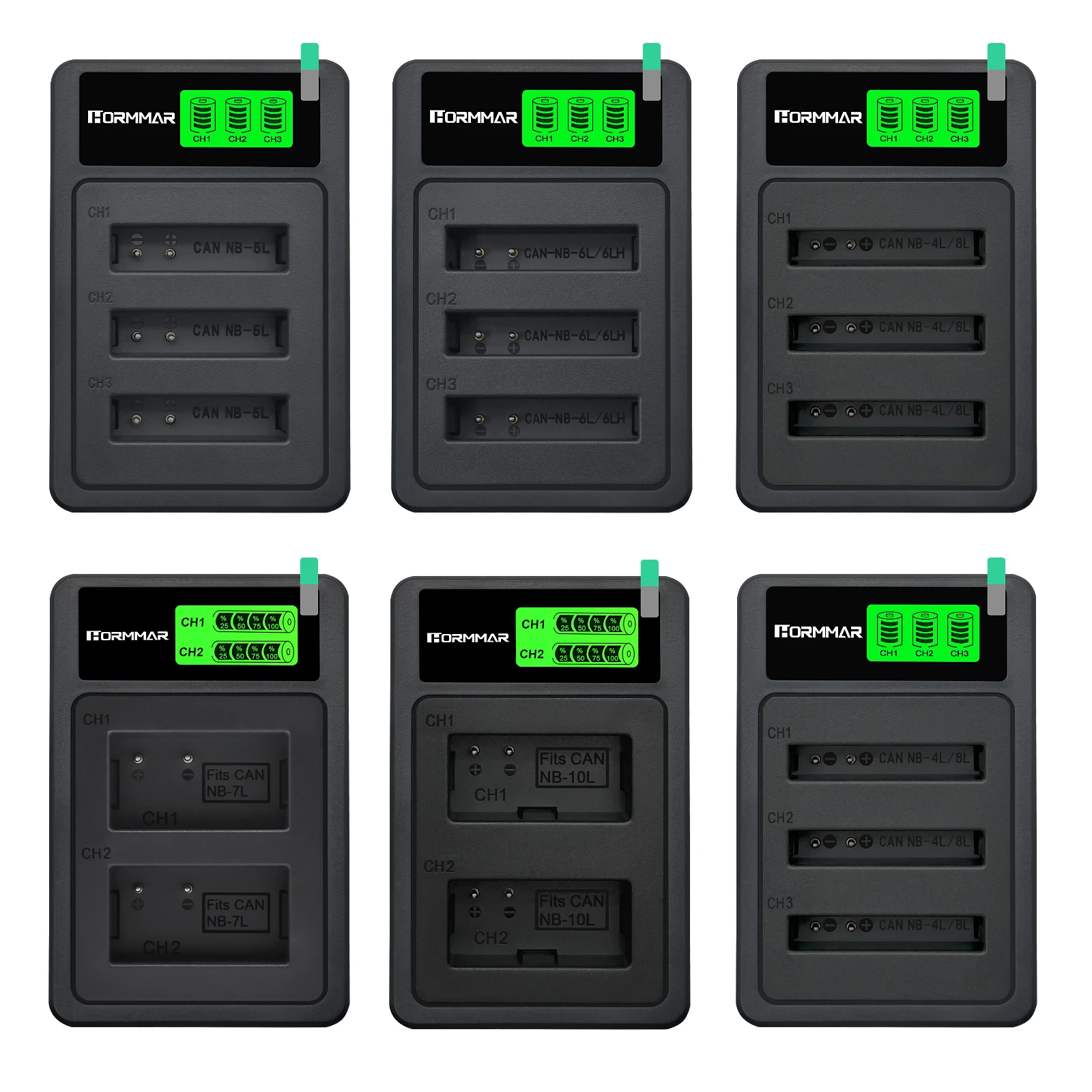 NB-1L NB-2L NB-3L NB-4L NB 4L NB-5L NB-6L NB-7L NB-8L NB 8L NB-10L NB-11L LED Camera Battery Dual Charger