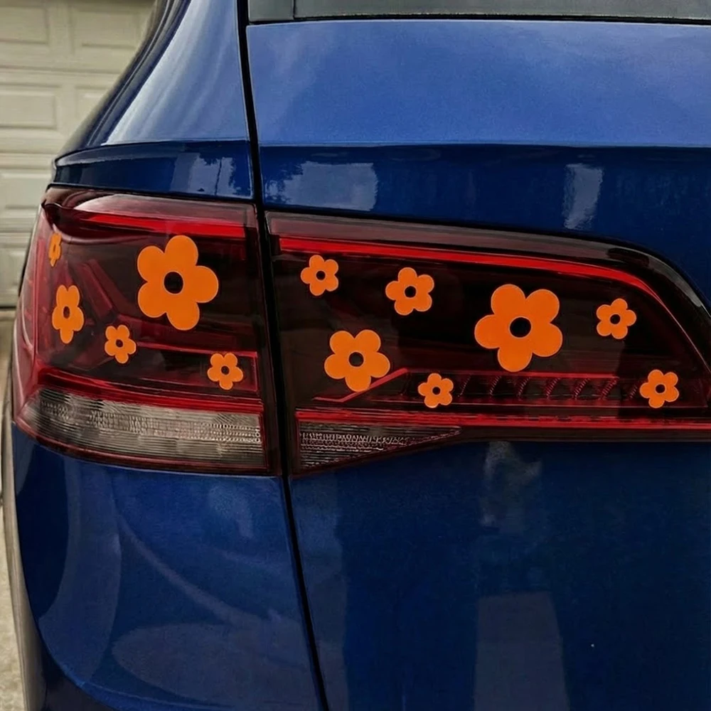 18 Assorted Daisy Flower Headlight Taillight Car Decals 2 Sticker Sheets  Vinyl For Car Exterior Lights and Windows