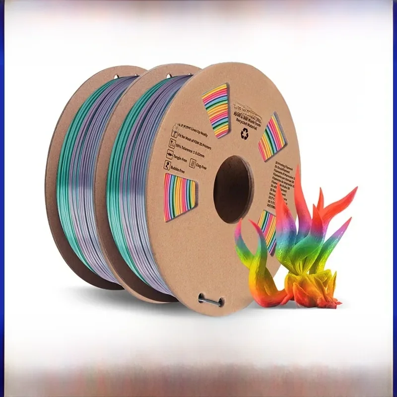 JAYO SILK/PLA Rainbow Filament 3D-printer voor 3D-pen voor tekenen 2,2 kg 1,75 mm afdrukmaterialen voor 3D-printer - afbeelding 2