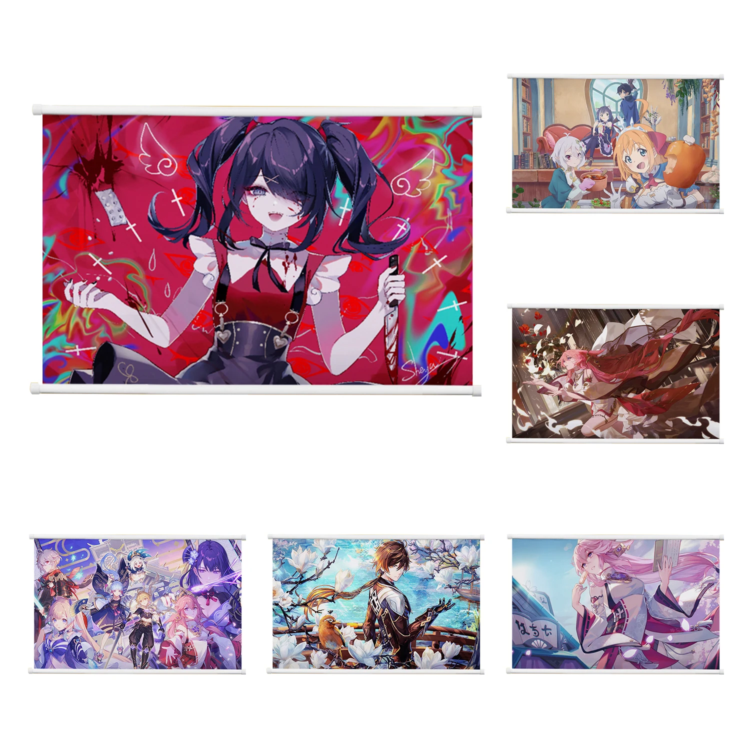 Hobby Express Anime Home Decor Wall Scroll Decoration Poster Hanging Banner 90x60 Jobless Reincarnation Arknights BH326-BH325