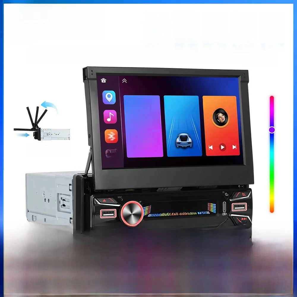Podofo 7 ''Capacitieve Handleiding Opvouwbare Touchscreen 2 + 64G Multimedia Speler Carplay Android Auto Wifi Gps Fm Android Autoradio - afbeelding 2