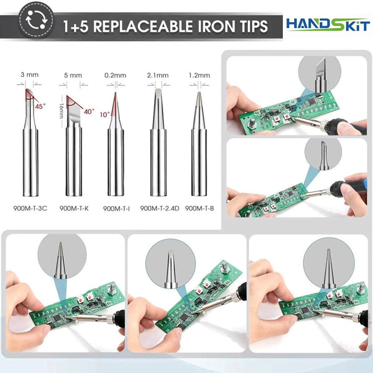 Handskit Model-926 90W Soldering Iron With Accessories UK US EU Plug