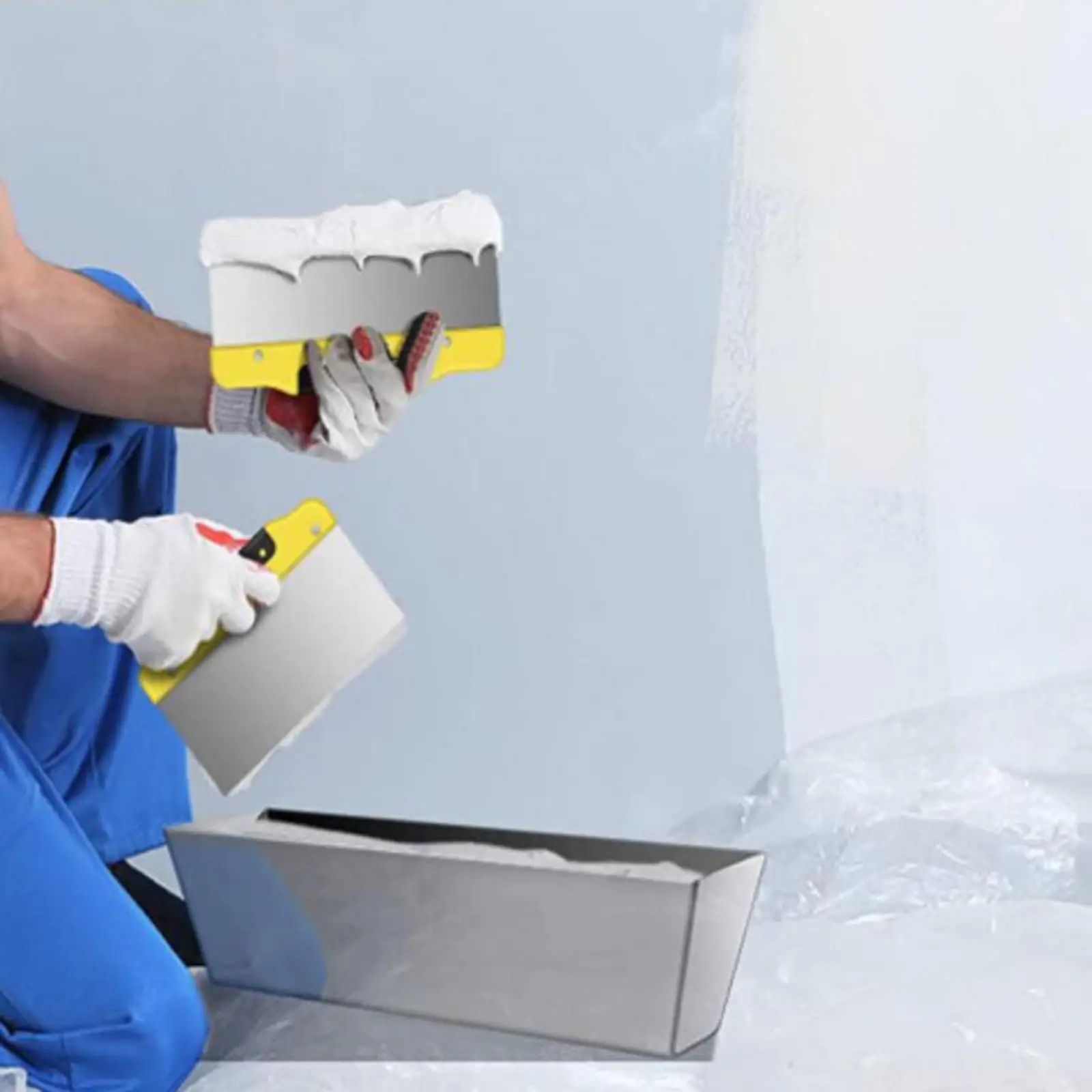 Espátula Dentada Profissional para Drywall e Gesso, para Acabamento Liso de Paredes e Tetos