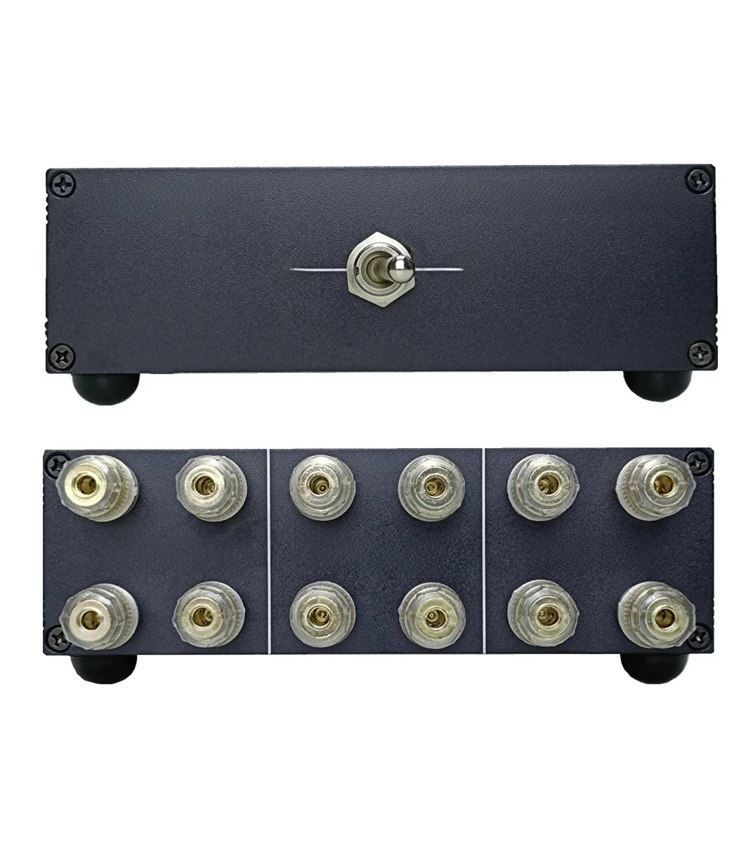 Premium 2-Wege-Stereo-Audio-Verstärker / Lautsprecher-Selektor-Schalter, 2 IN 1 OUT Umschalter zum Vergleich von 2 Verstärkern oder Lautsprechern