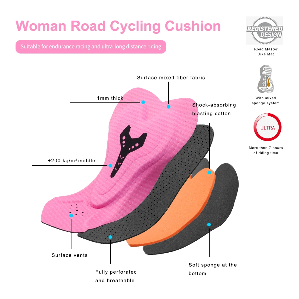 X-Tiger Women Cycling Shorts Sponge Cushion Mountain Bike Short Pants Superelastic Shockproof MTB Road Bicycle Shorts