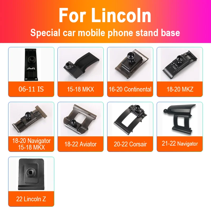 

Car Phone Holder Supporting Fixed Bracket Air Outlet Base Accessories for Lincoln MKC MKZ Continental Navigator Corsair Aviator