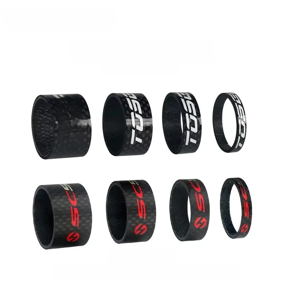 AliExpress TOSEEK Carbon Fiber Headset Fork Spacers 5mm 10mm 15mm 20mm Road Bike Handlebar Washer Ring Front Fork Adjustment Spacer 28.6mm