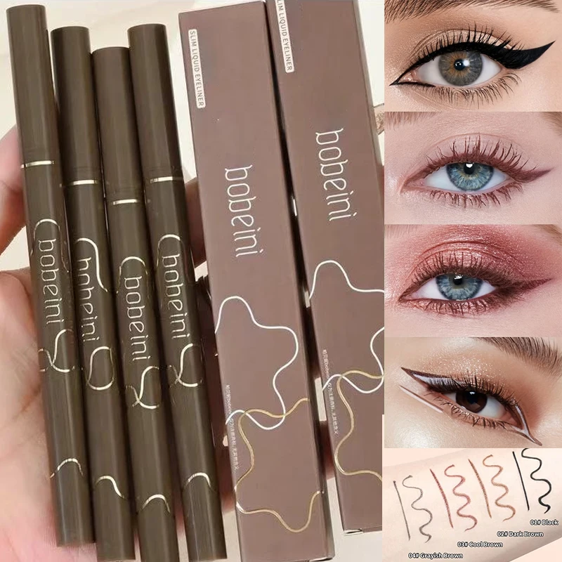 スリムなアイライナーは防水性と耐汗性に優れ、長持ちし、にじみにくいので初心者にも最適です。