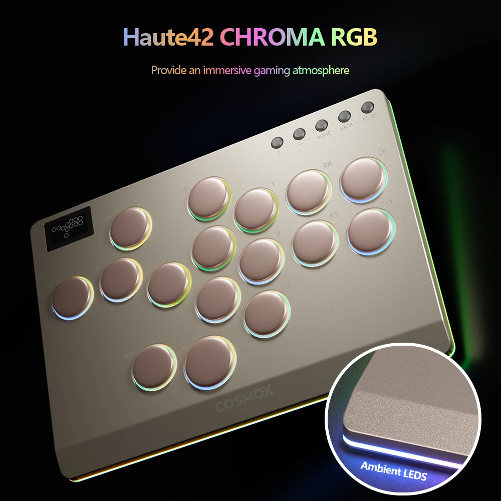 Haute42 Aluminiumlegierung Hitbox Hebellos-Arcade-Stick Kampfspiel Hitbox Controller für PC/PS4/PS5 Joystick Arcade-Controller – Detail 7