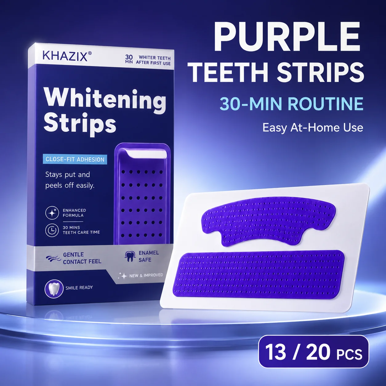 Patchs violets pour l'entretie - Teeth Whitening At Home avis et prix