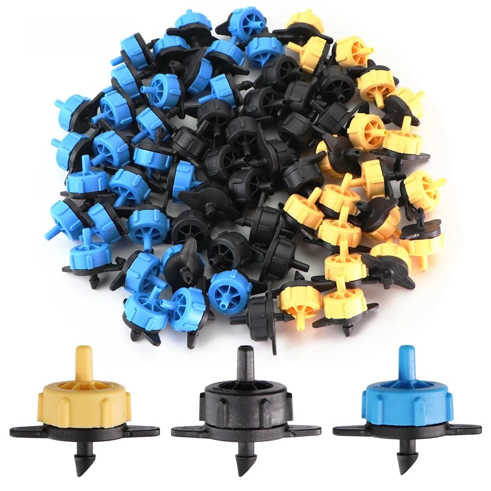 Tête émetteur de compensation de pression à débit fixe pour serre, 2l, 4l, 8l, pour plantes de jardin, Micro régulateur de débit d'eau, goutteurs d'irrigation