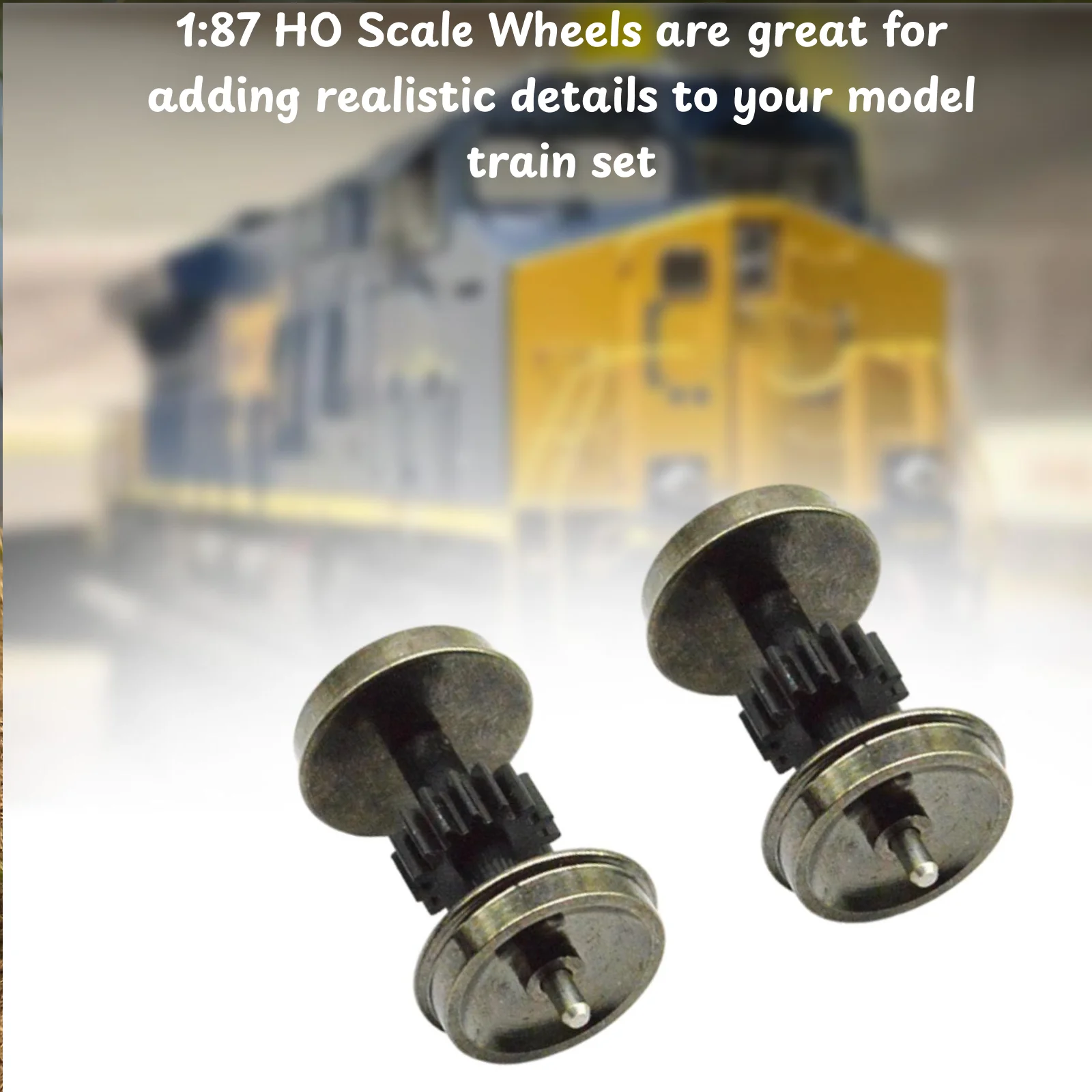 2 Pcs Wheels Replacement with 2.2cm Width for Model Train for Model Trains Quick Installation Lightweight Accessory Drive Wheel