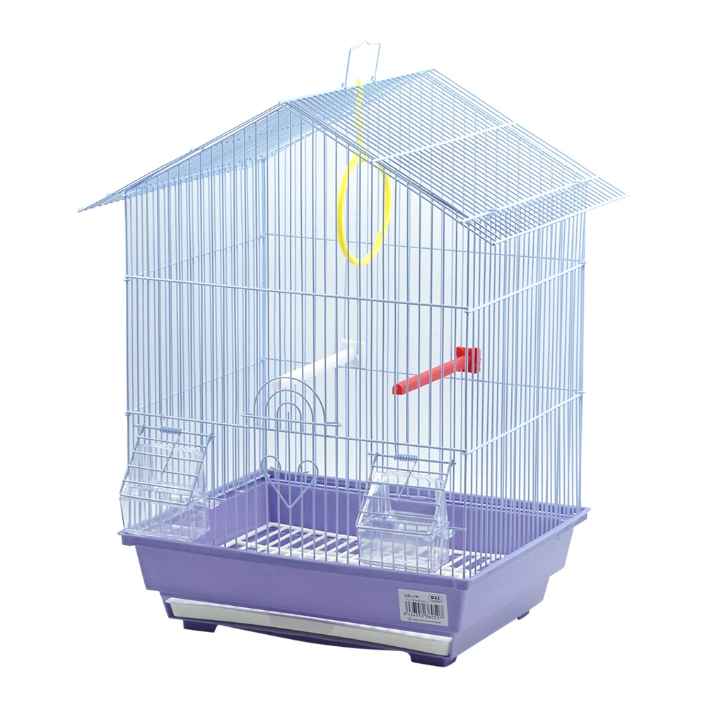 SMELL & SMILE Loving Bird Cage, Finch, Canary, parakeet, Pet House, Small Size Birds with Feeder, 34.5x28x49.5cm