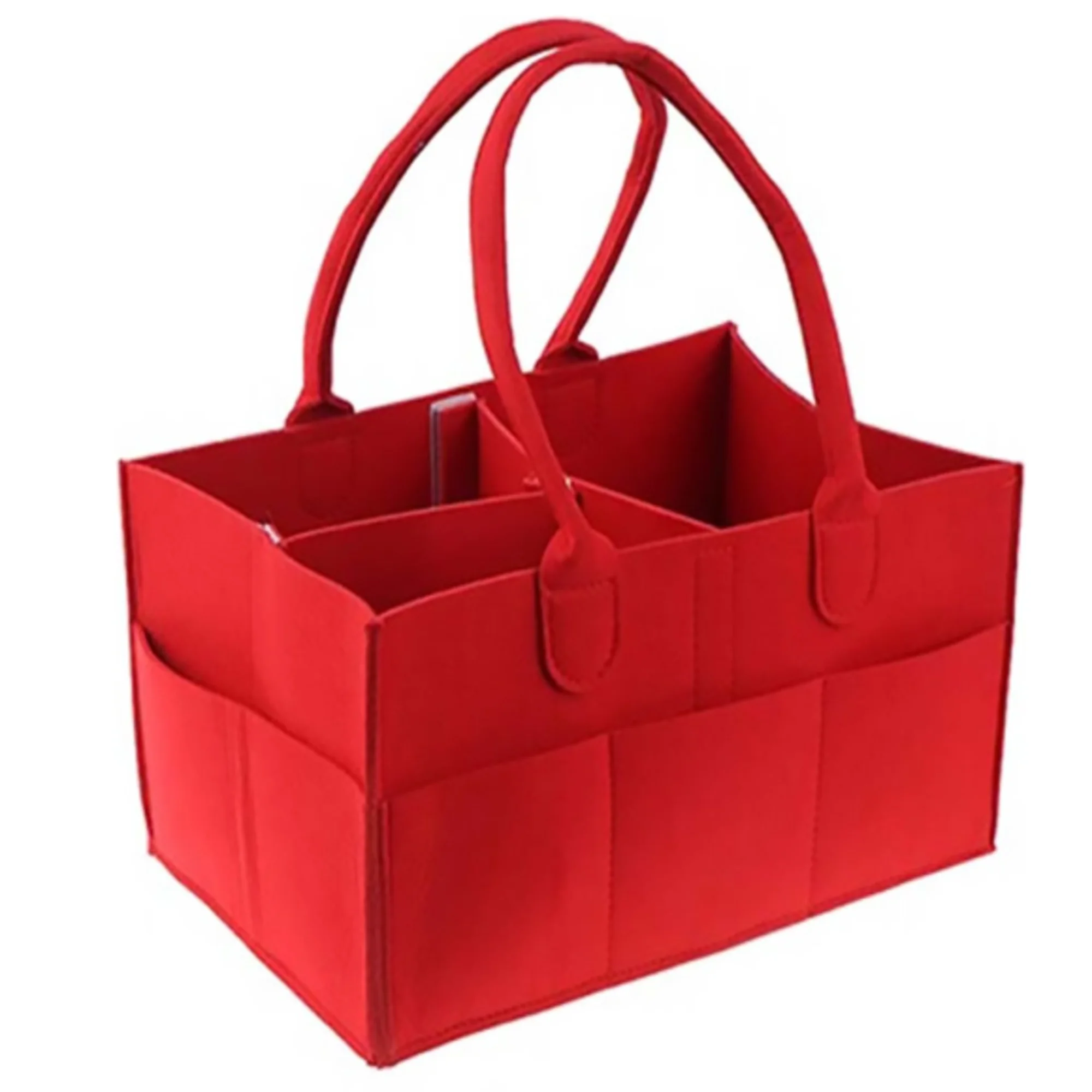 Baby Luier Tas Wolvilt Handtas Voor Mama Opvouwbaar Opbergzakken Draagbare Kids Tote Moederschap Caddy Veranderende Tafel Organisator