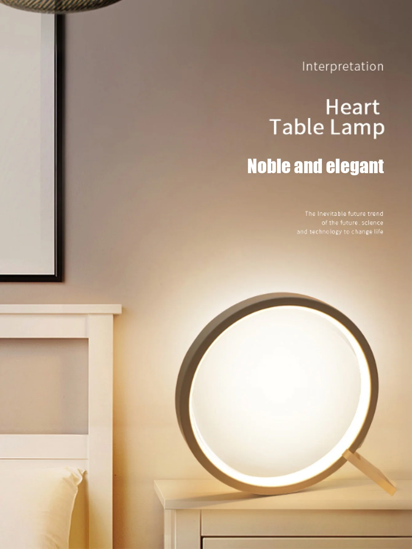 16cm Round LED Table Lamp USB Button Stepless Dimming Reading Desk Lamp Bedroom Decor Night Light Bedside Table Lamp