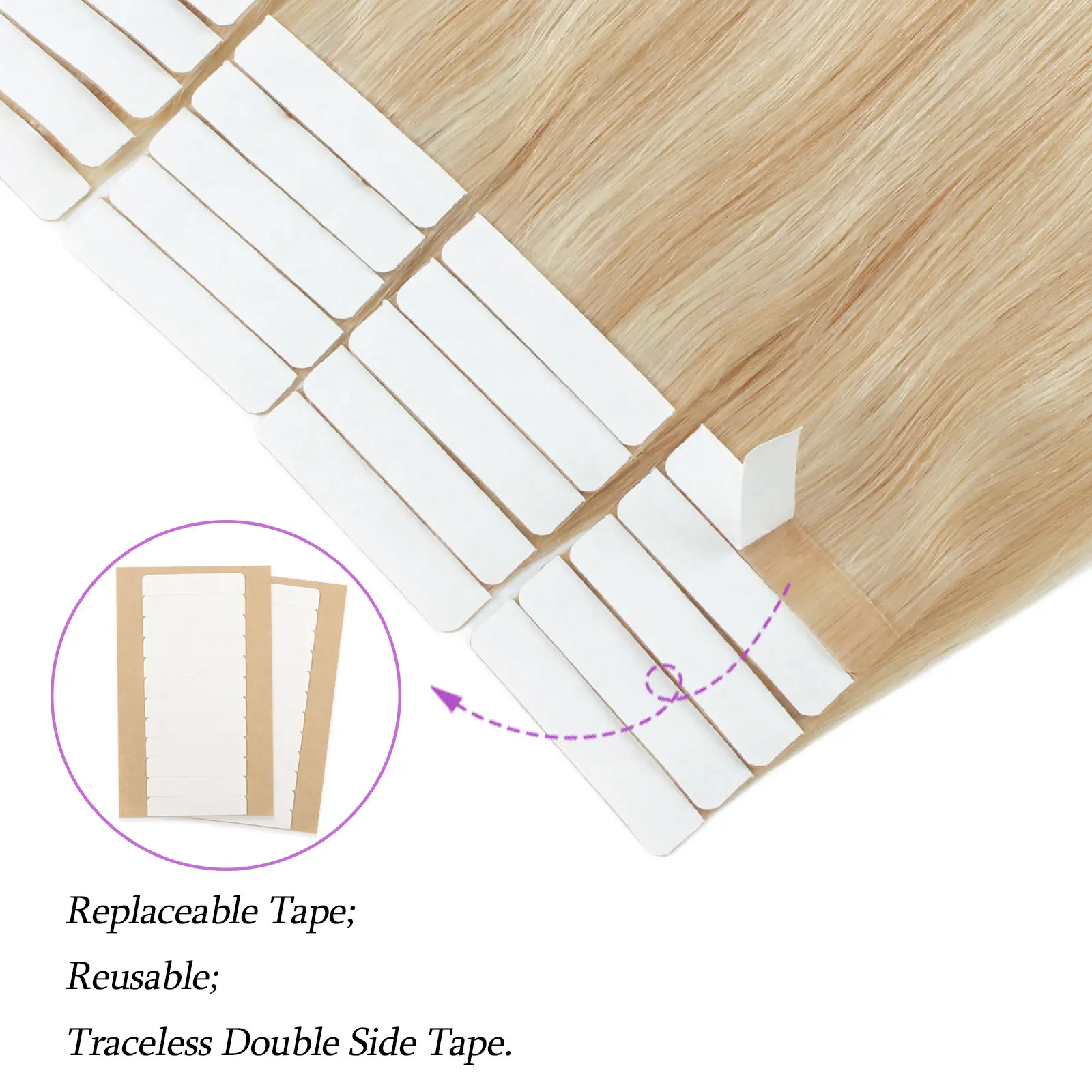 Sixstarhair 20 قطعة شريط وصلات شعر بشري في وصلات الشعر 50 جرام 14/16/18/20/22 بوصة شريط سلس ins شعر بشري للنساء