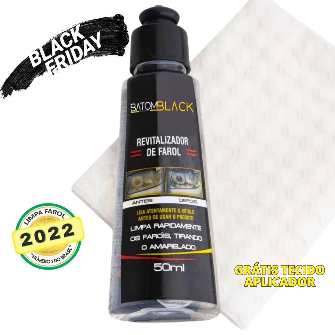 Revitalizador de Farol Limpa Farol Novo Renovador Sem Lixar Batom Black