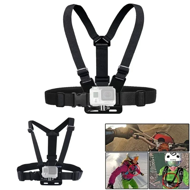 Chest Strap Mount Belt for Insta360 Ace Pro Go3 X3 DJI Action 4 Gopro Hero 11 10 9 Camera Harness For SJCAM Xiao Yi Accessories