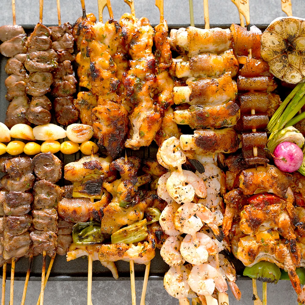 Easy Handmade Skewers Grilled Chicken Skewers Yum Tong Skewers Sliced Skewers Camping Skewers Pick 18 types