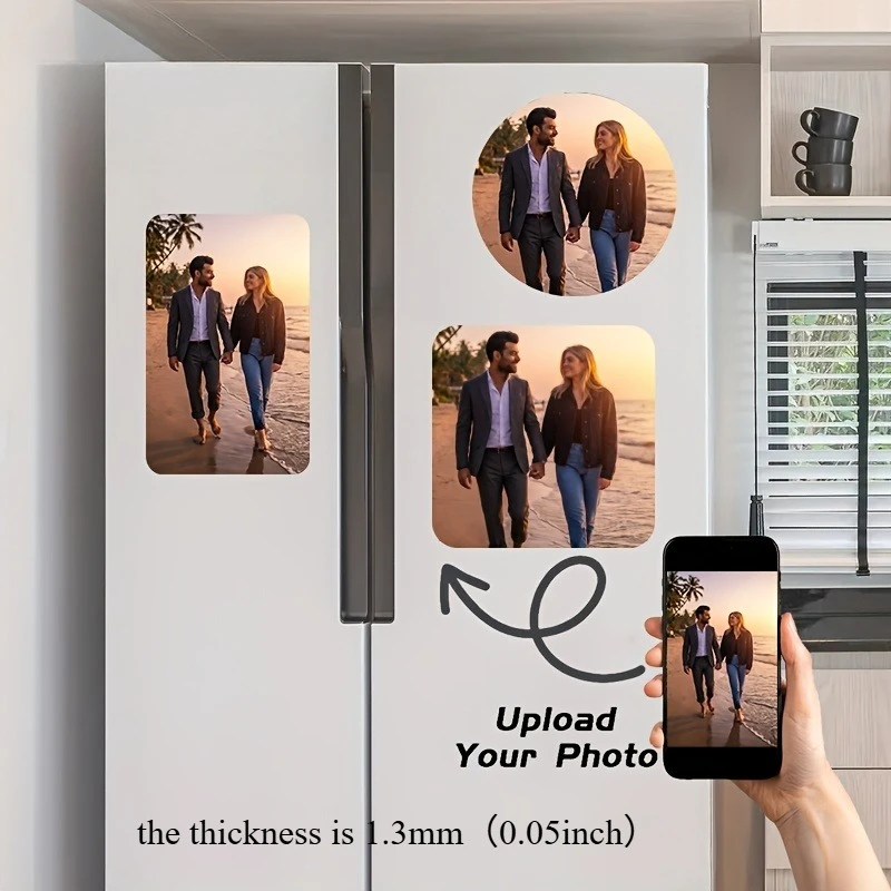 Custom Photo Fridge Magnets Multi-Scene Decor Home Office Car Cabinet Unique Gift Valentine Mother’s Day Anniversary