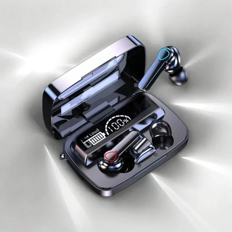 Écouteurs sans fil Bluetooth M19 TWS, commande tactile intelligente, étanche, affichage LED, avec micro